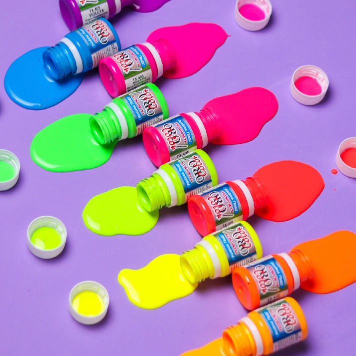 [DDT-063] Pintura tela oro color tonos neon