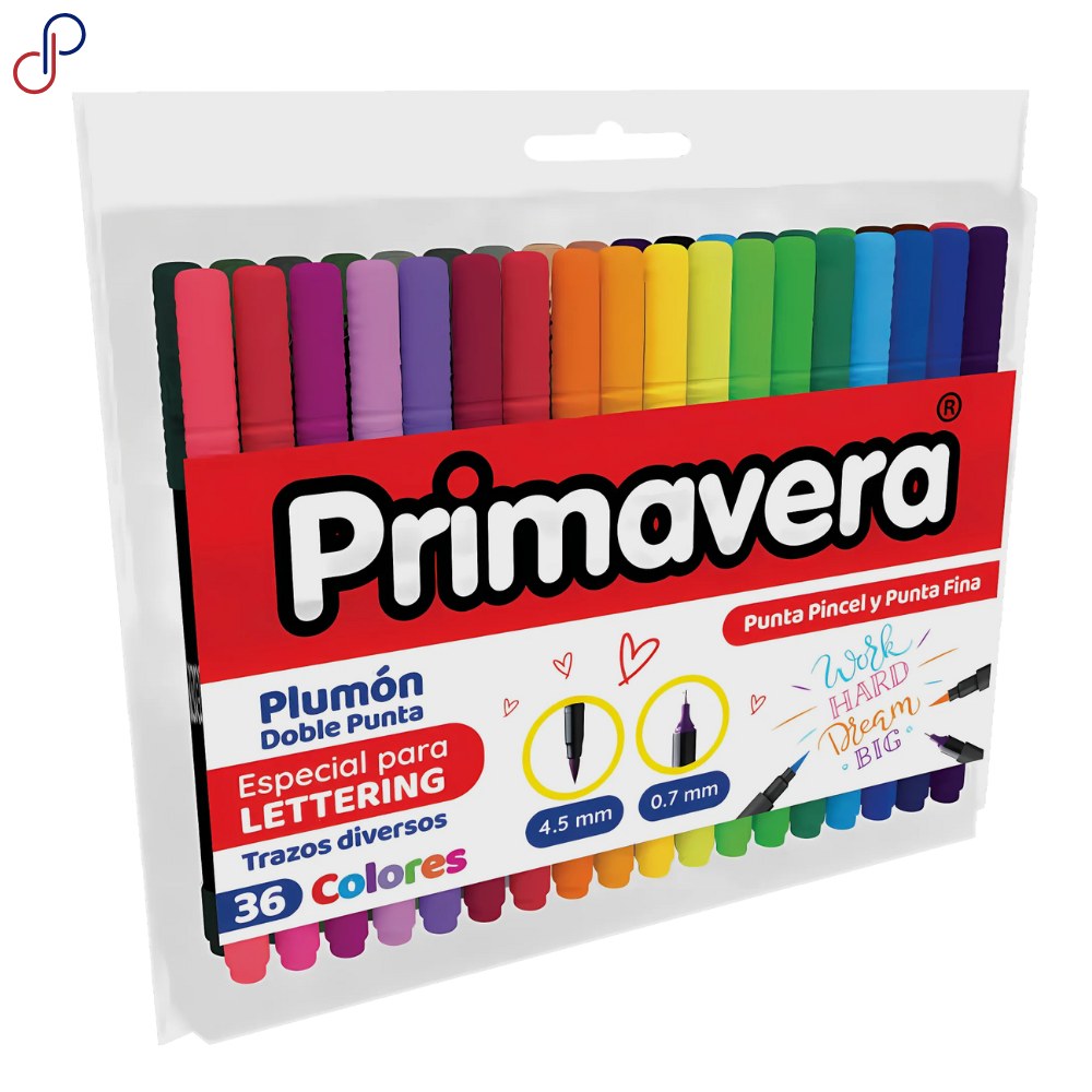 [DDT-074] Marcadores lettering doble punta x36 Primavera