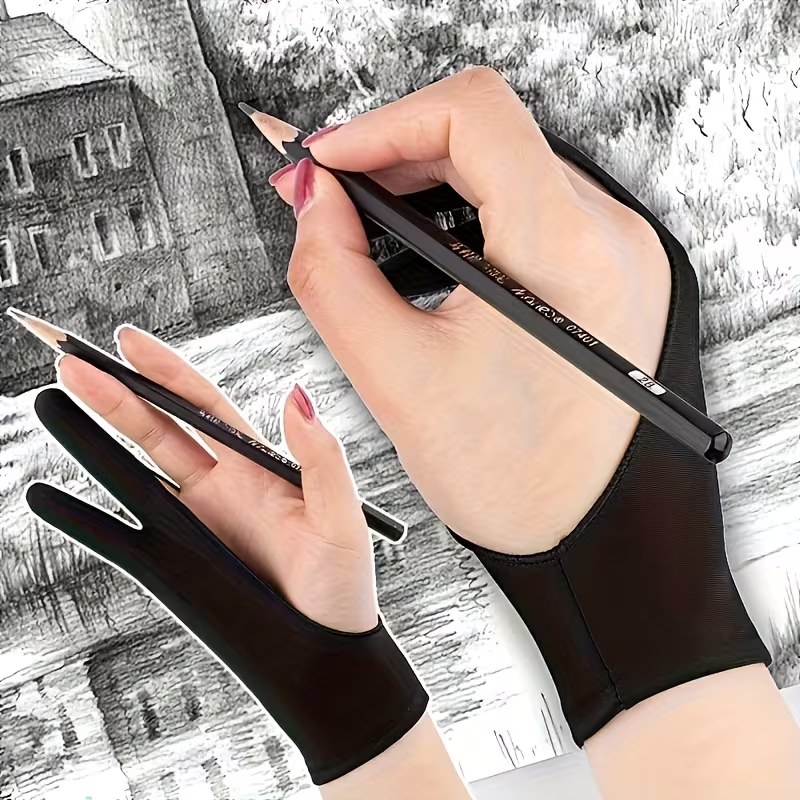 [DDT-089-01] Guante para dibujo (Negro talla S)